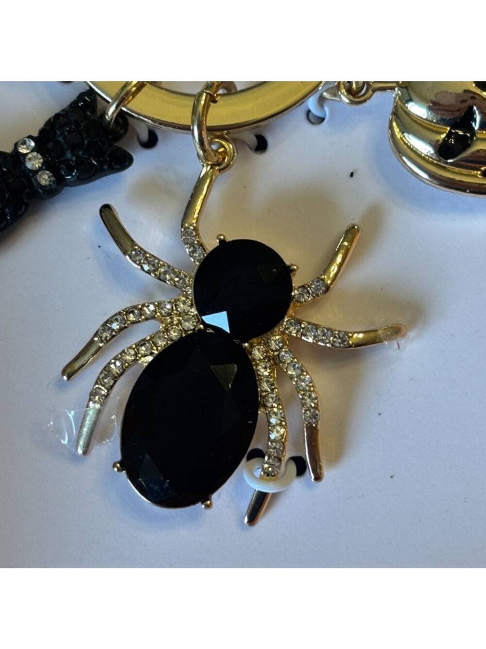 True To Form Halloween Handbag Charm Pumpkin Spider Black Cat Ghost Keyring Clip - Picture 3 of 13
